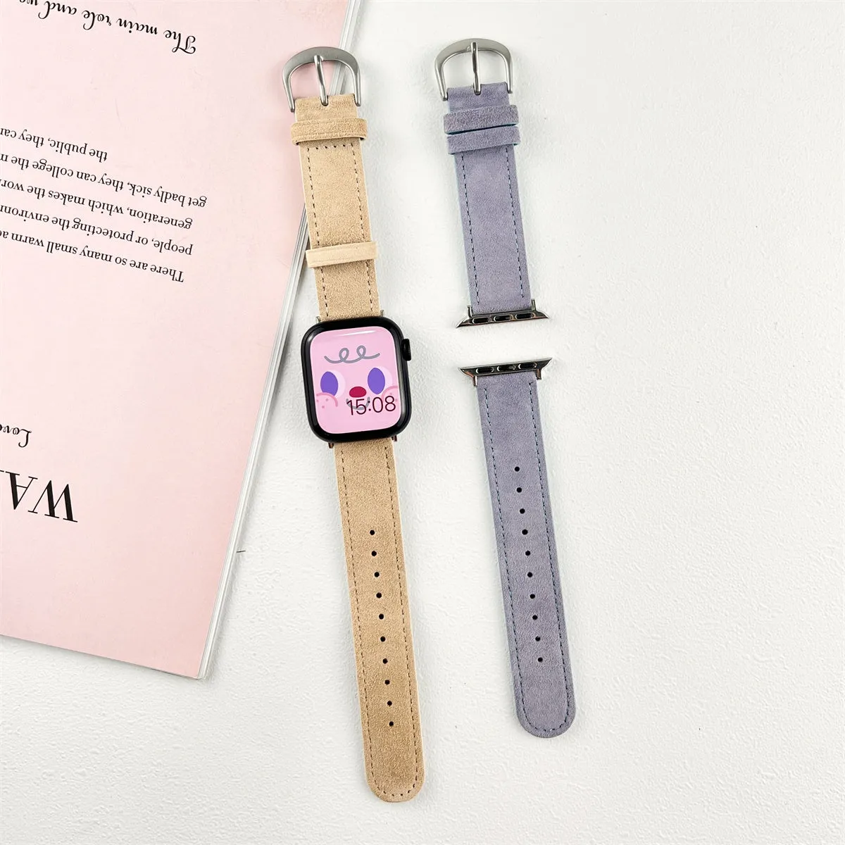 Ladies' Band for Apple Watch Made of Suede Leather