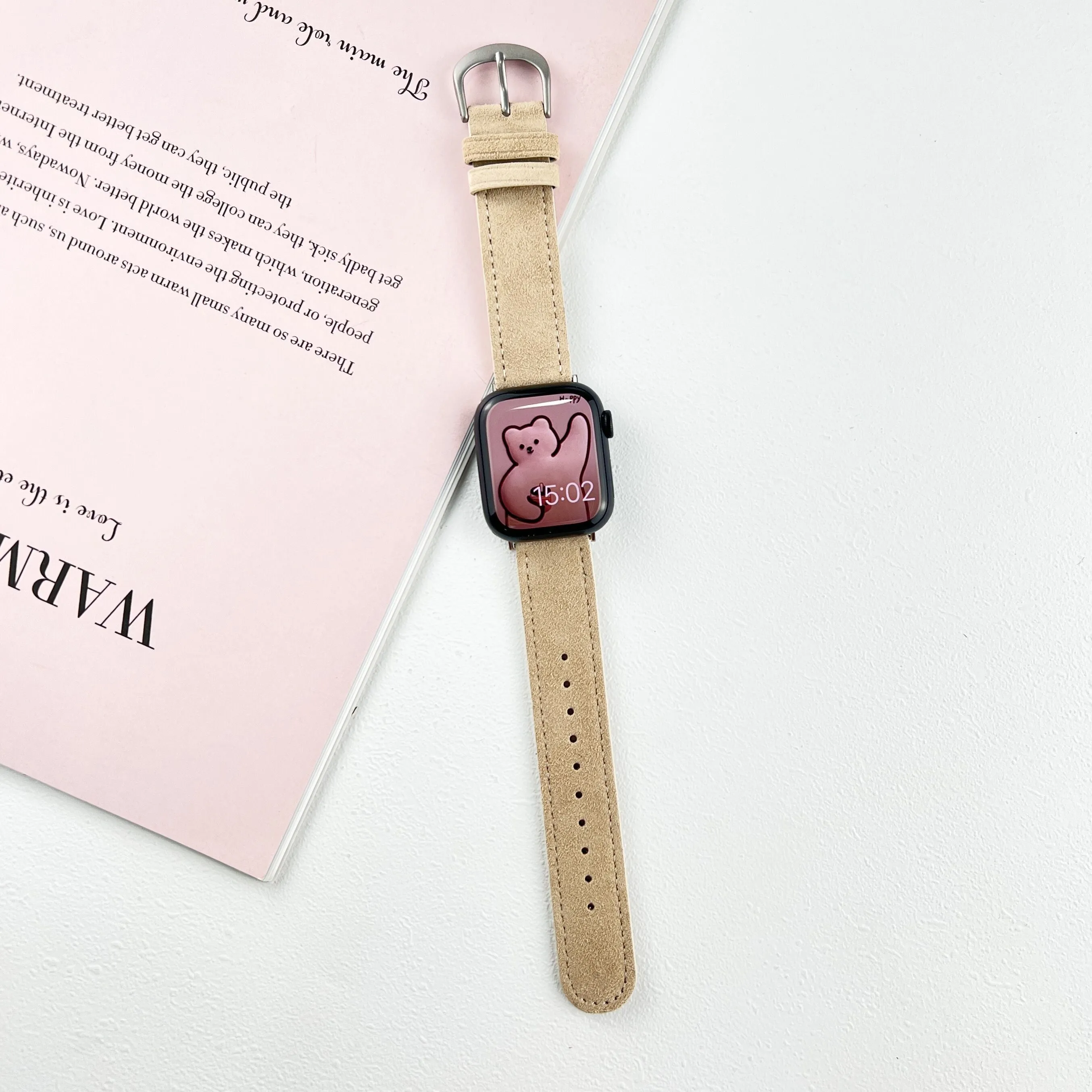 Ladies' Band for Apple Watch Made of Suede Leather