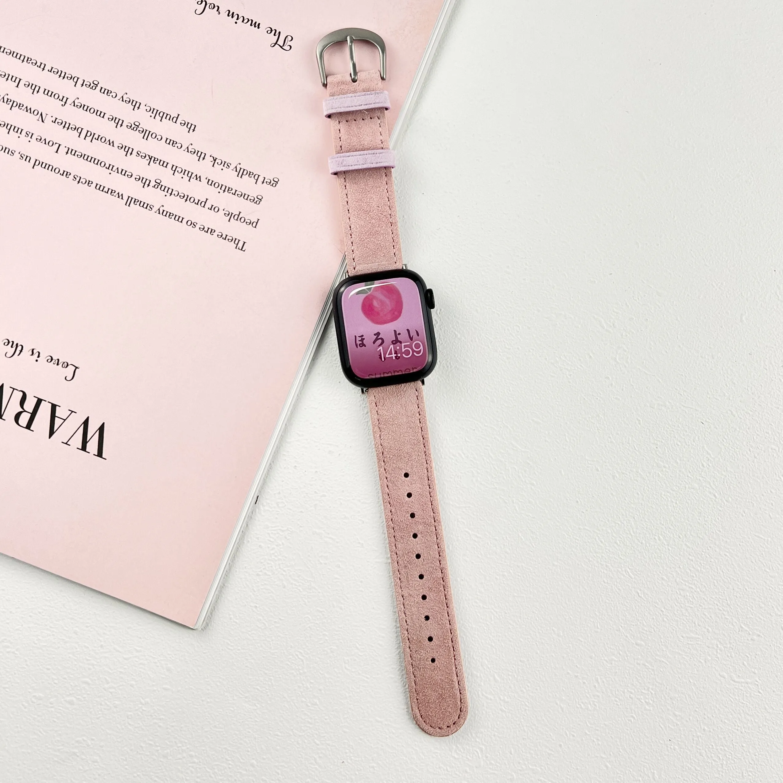 Ladies' Band for Apple Watch Made of Suede Leather