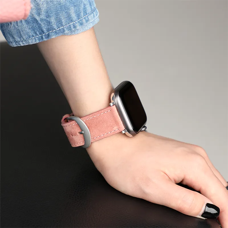 Ladies' Band for Apple Watch Made of Suede Leather