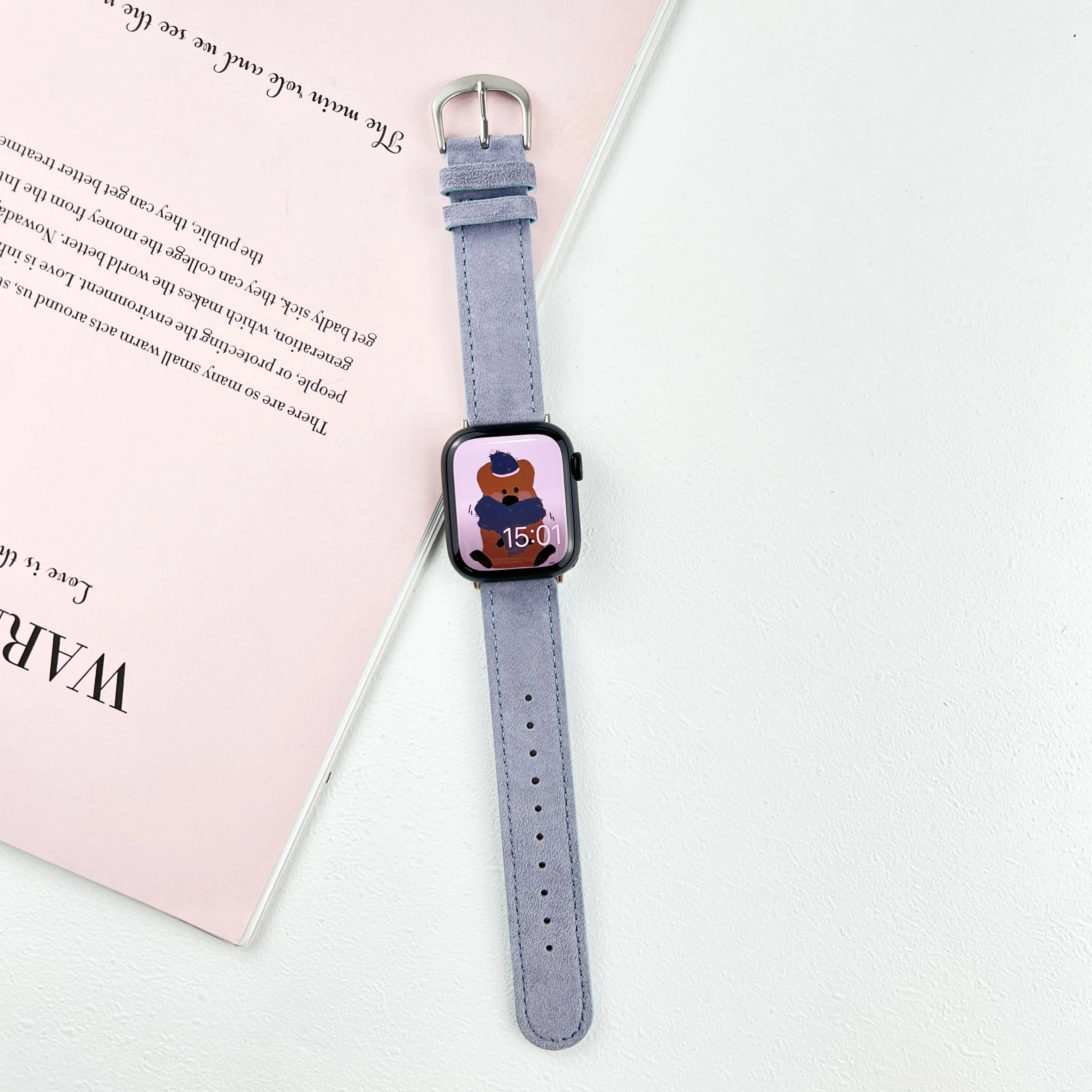Ladies' Band for Apple Watch Made of Suede Leather