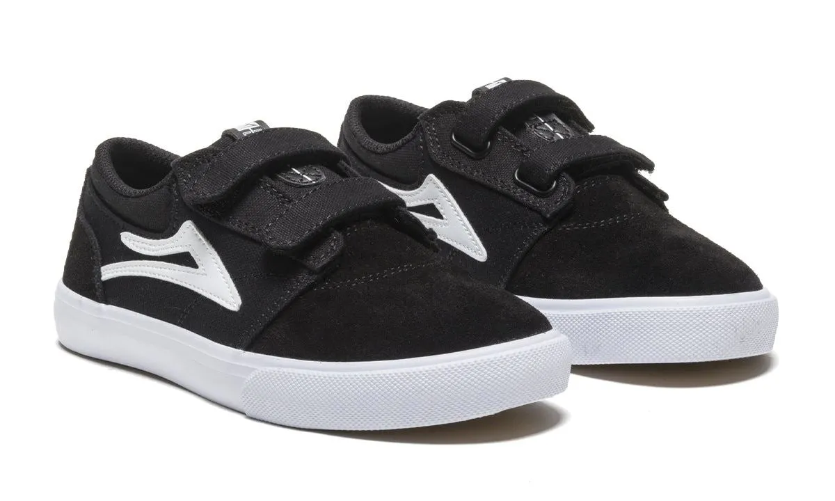 Lakai Griffin Kids Skate Shoes - Black / White