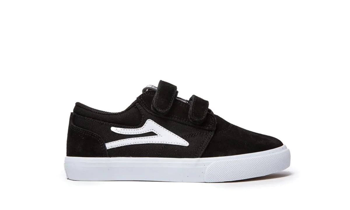 Lakai Griffin Kids Skate Shoes - Black / White