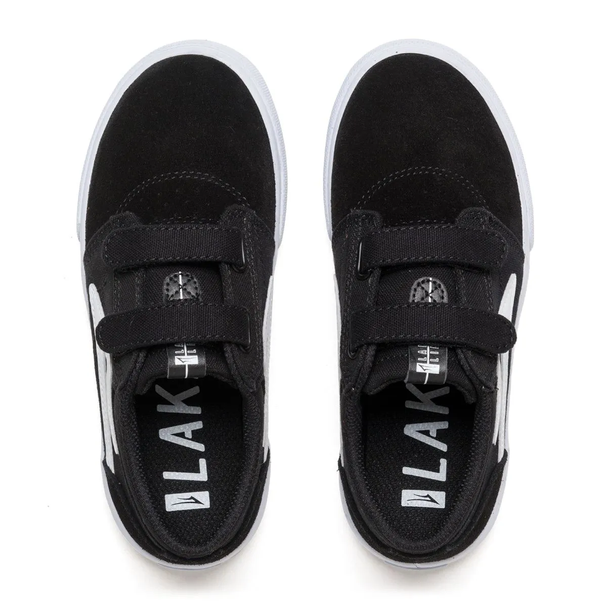 Lakai Griffin Kids Skate Shoes - Black / White