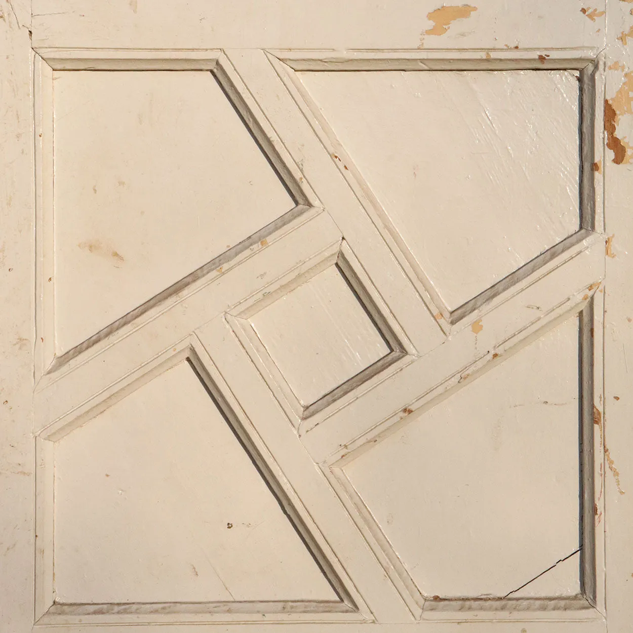 Large Moorish Painted Pine Paneled Double Door