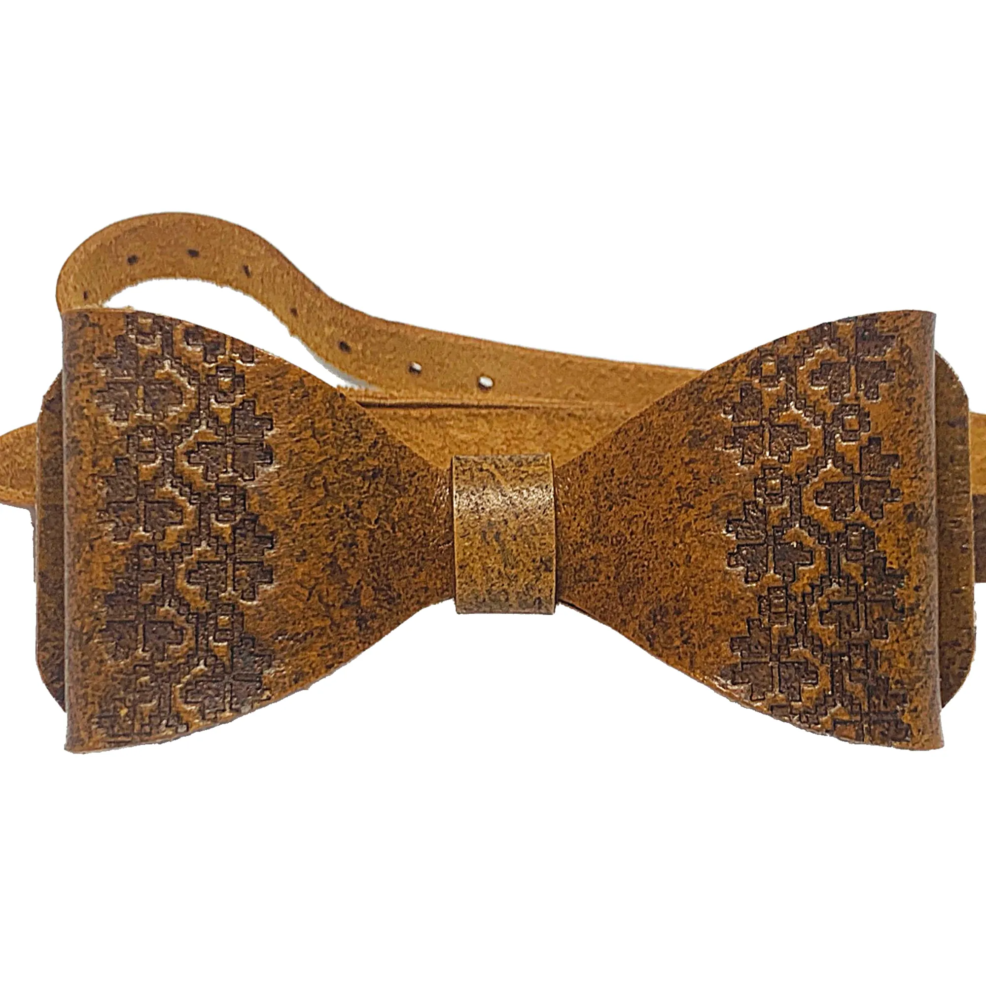 LEATHER BOW TIE / OLD