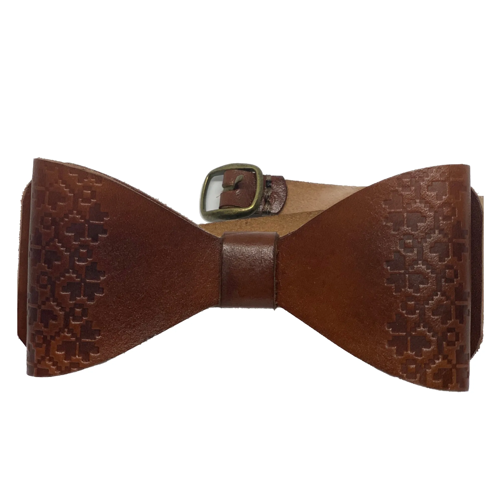LEATHER BOW TIE / OLD