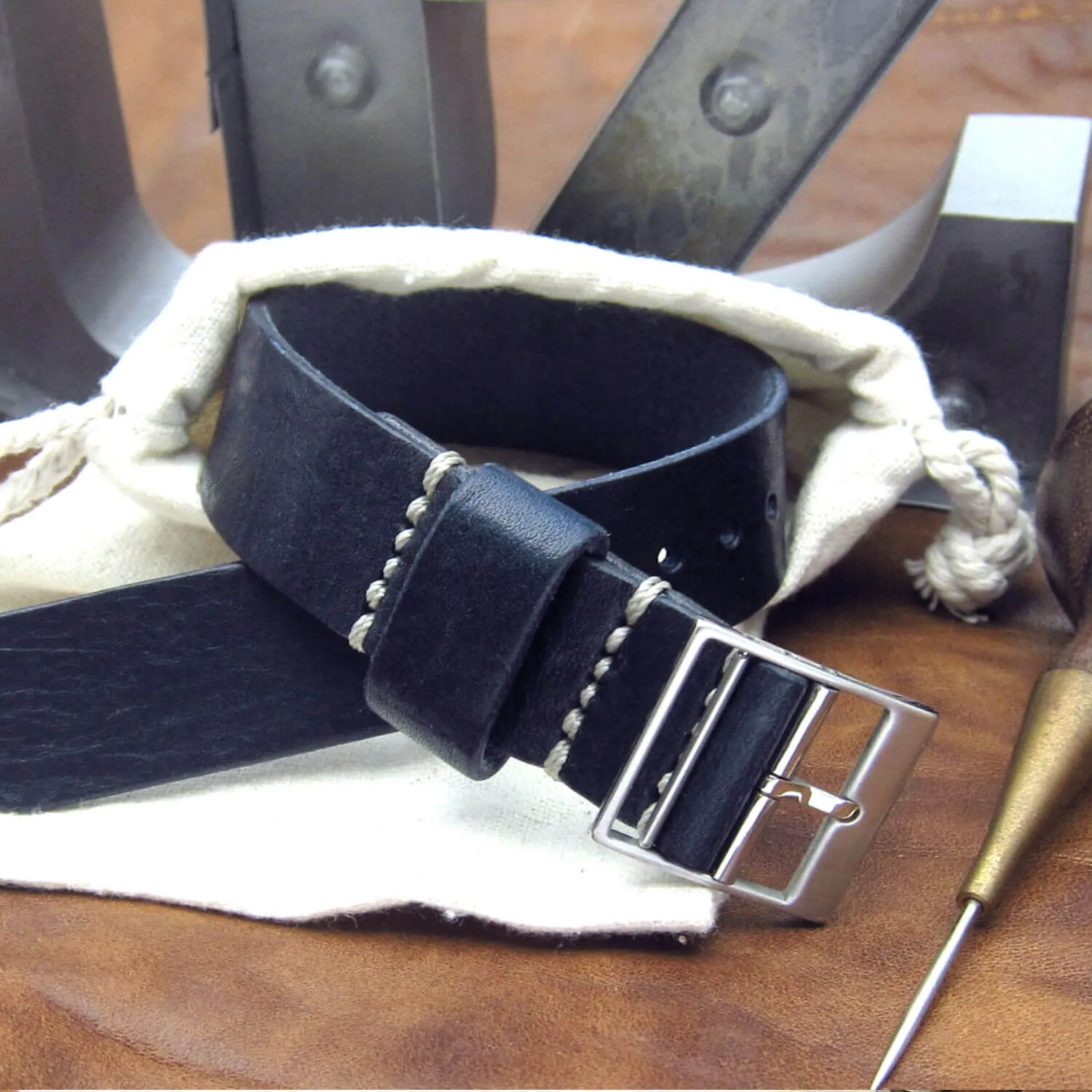 Leather Watch Strap, Classic RAF II Vintage 407
