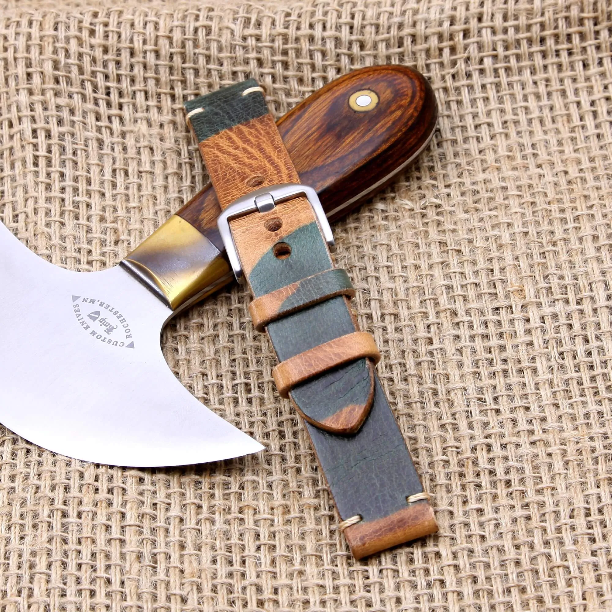 Leather Watch Strap, Military 101