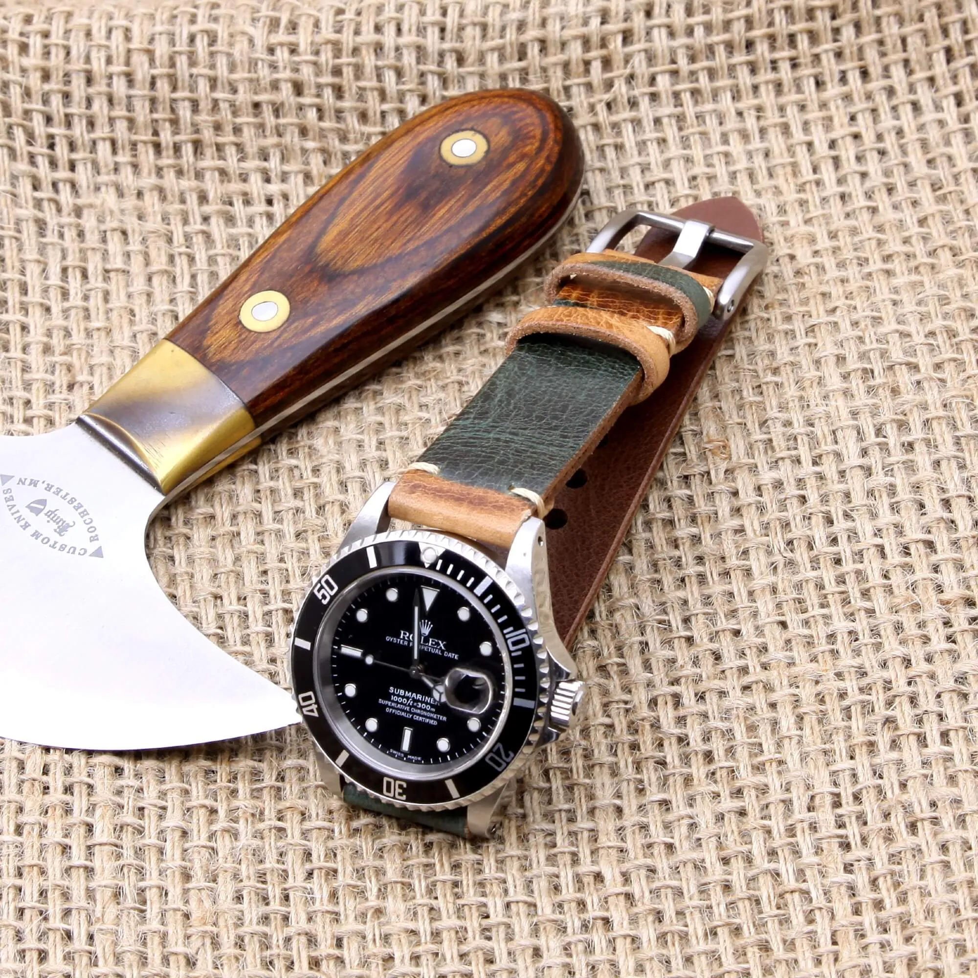 Leather Watch Strap, Military 101