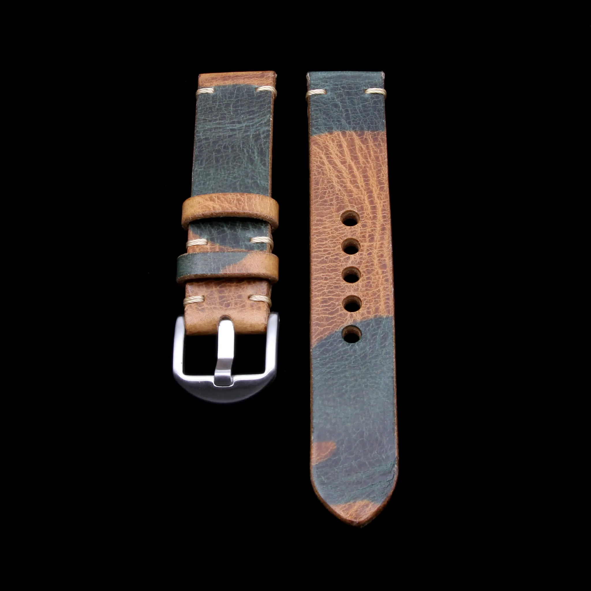 Leather Watch Strap, Military 101