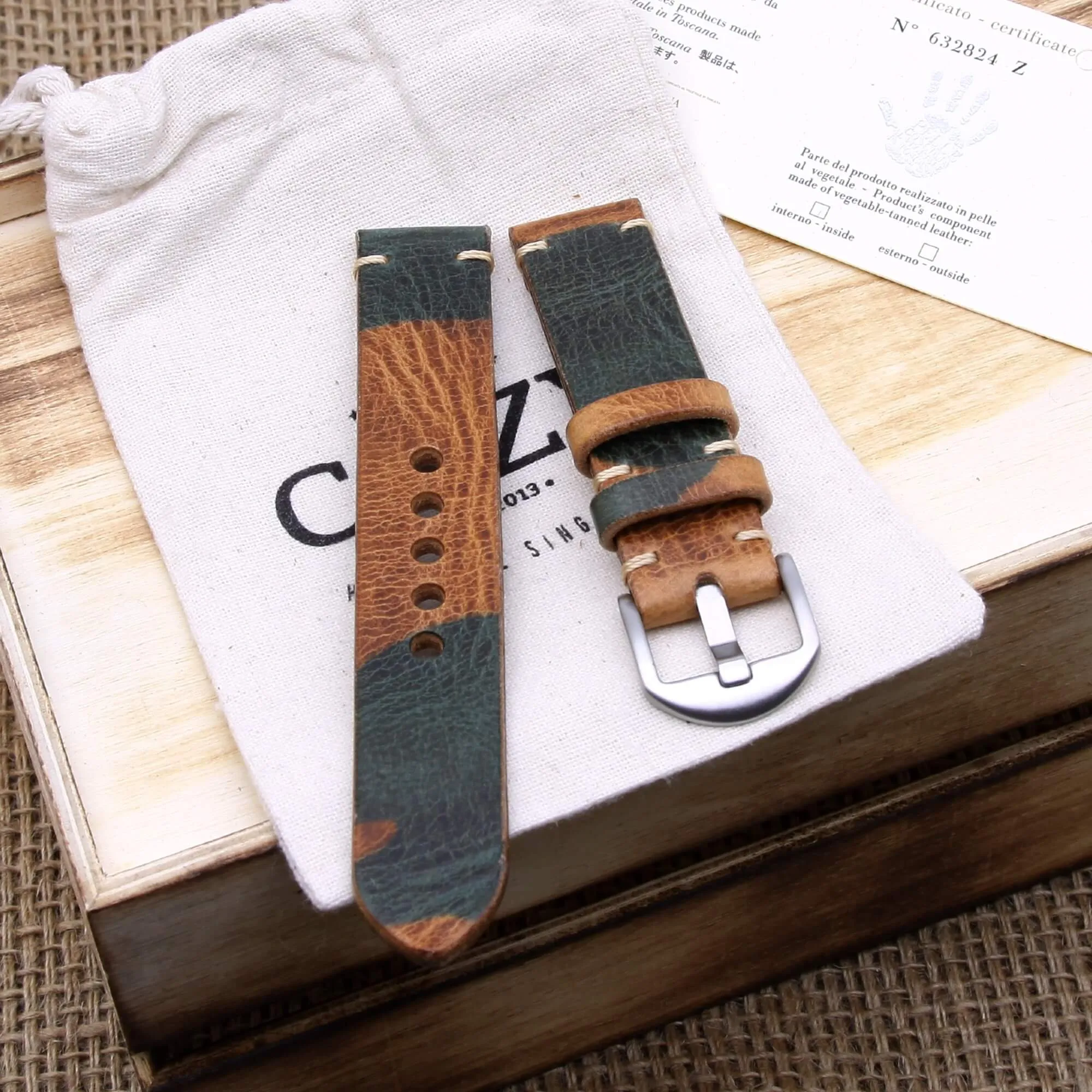 Leather Watch Strap, Military 101