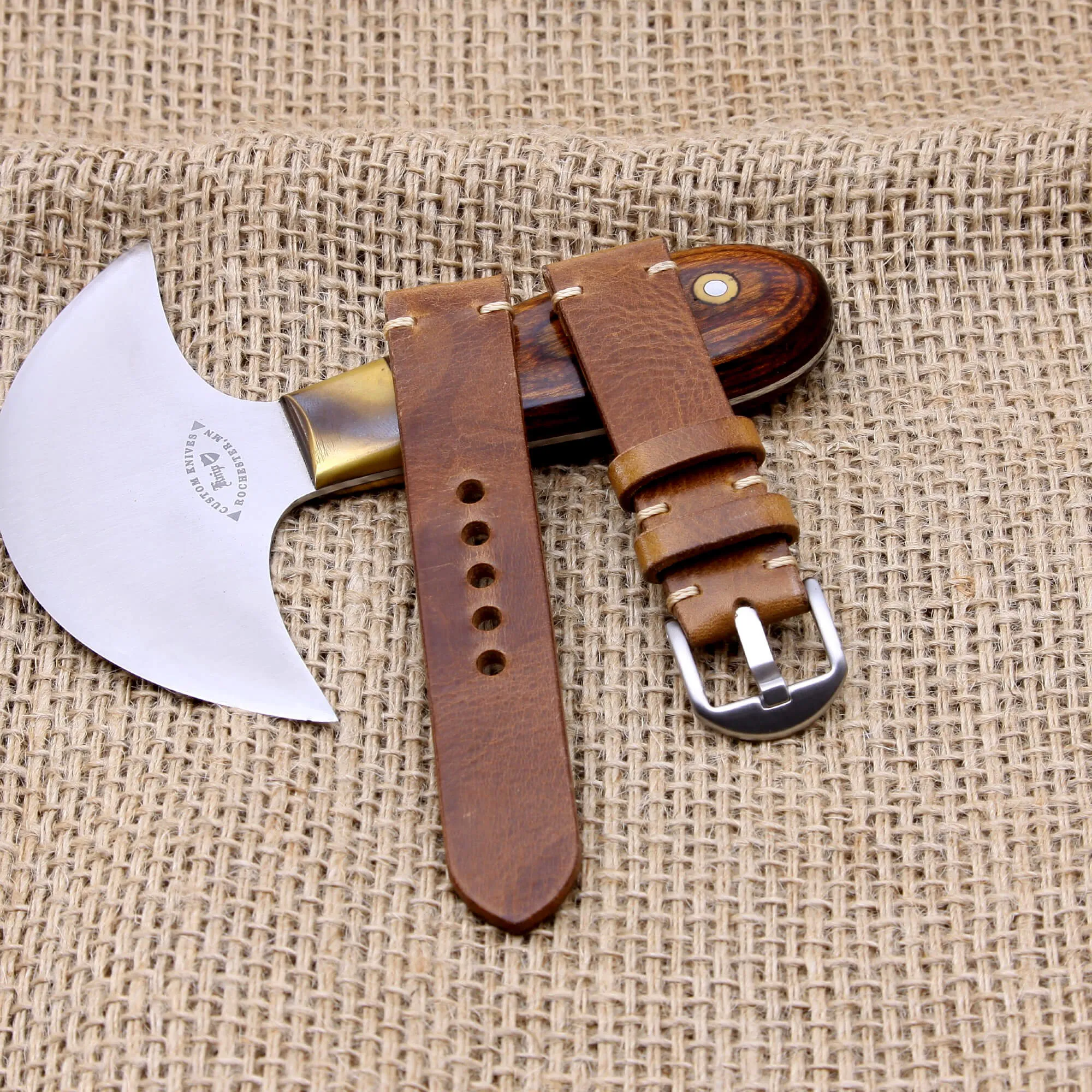 Leather Watch Strap, Military 102
