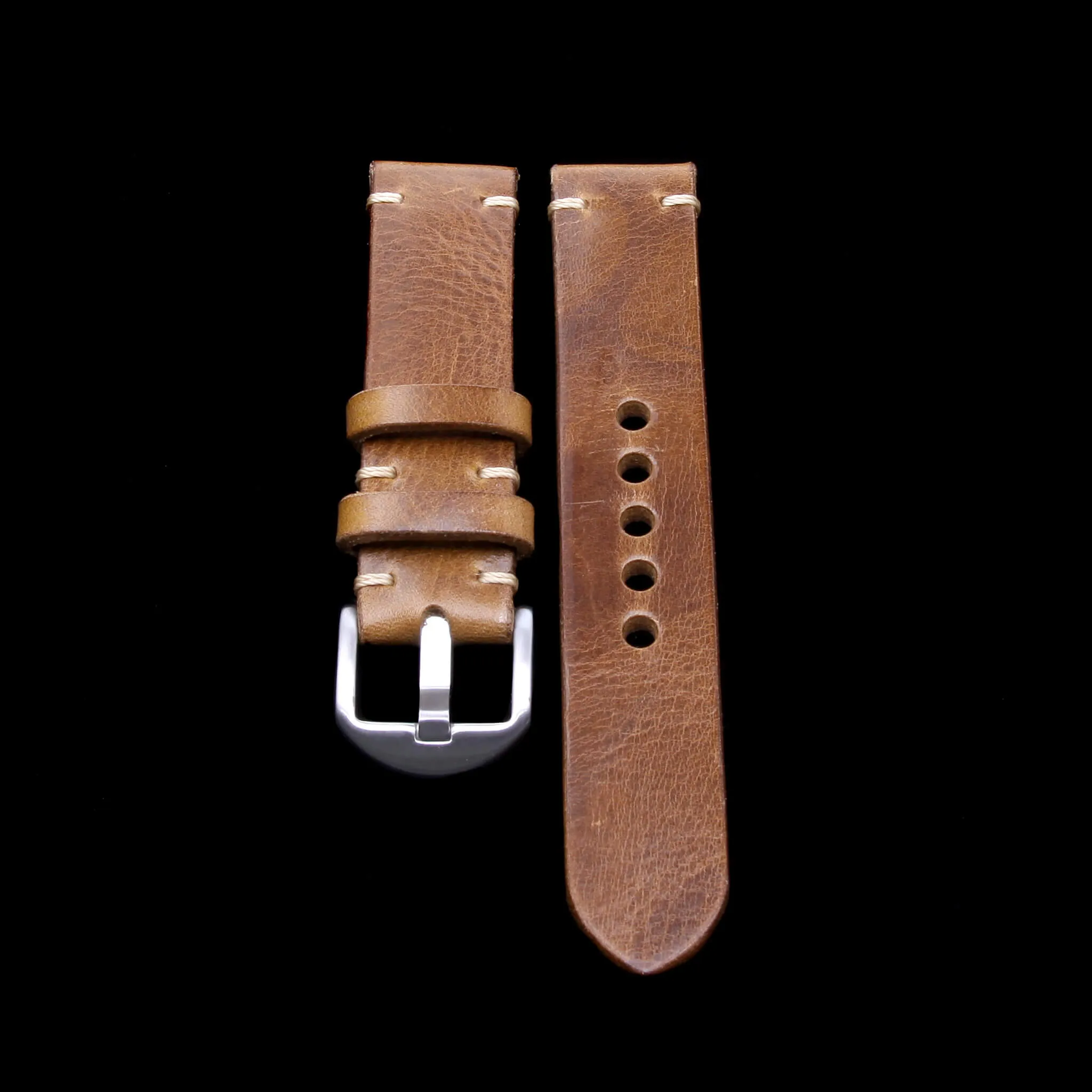 Leather Watch Strap, Military 102