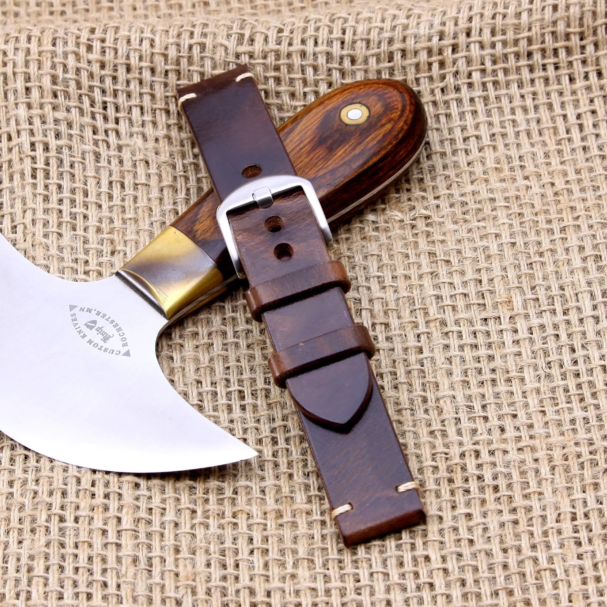 Leather Watch Strap, Military 103 | For Apple Watch