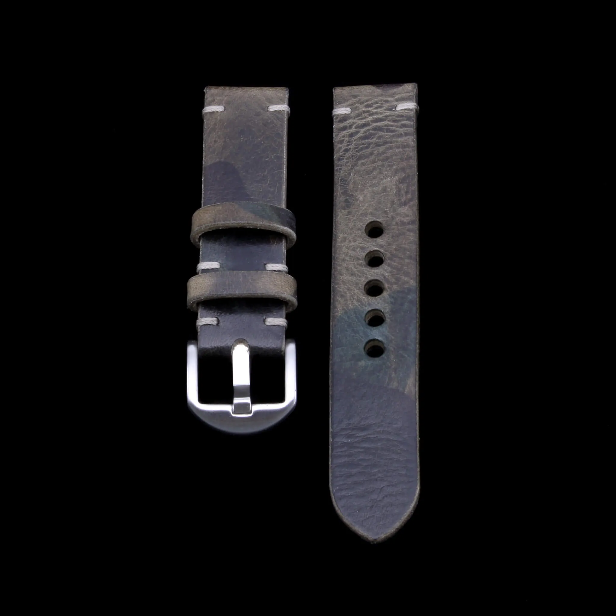 Leather Watch Strap, Military 107