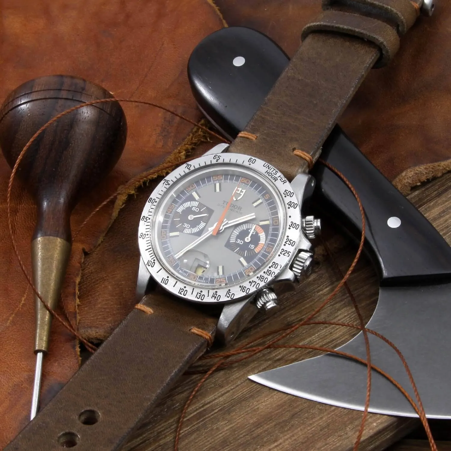 Leather Watch Strap, Vintage 404