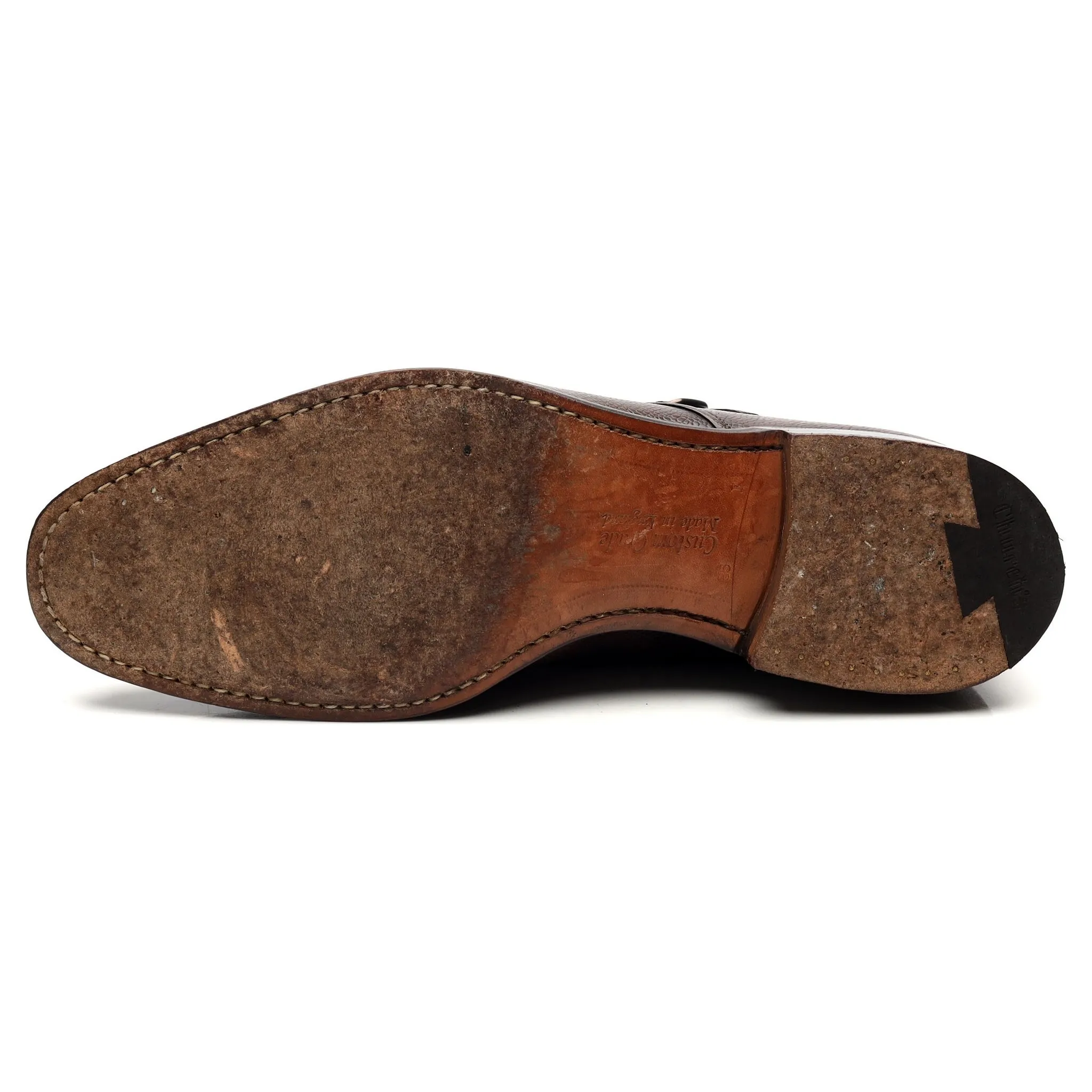 'Ledstone' Dark Brown Leather Double Monk Strap UK 8.5 F