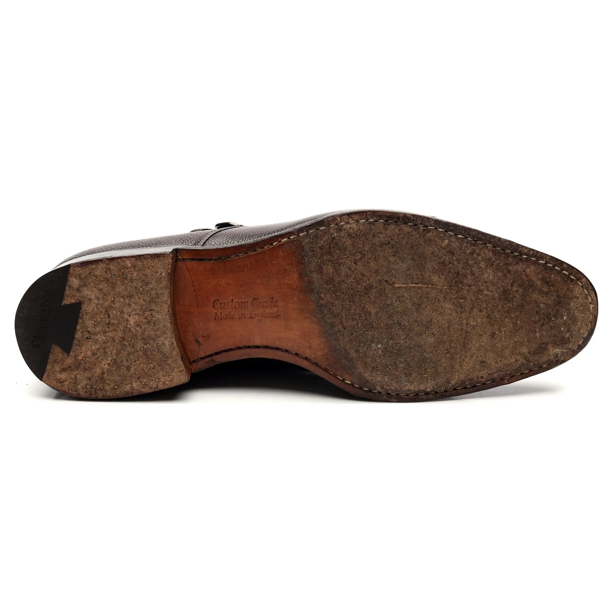 'Ledstone' Dark Brown Leather Double Monk Strap UK 8.5 F