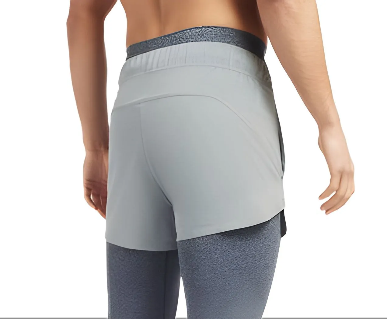 LNDR Men's Grey Marl Drawstring Stretchy Run Shorts #MAT0013 X-Large NWT