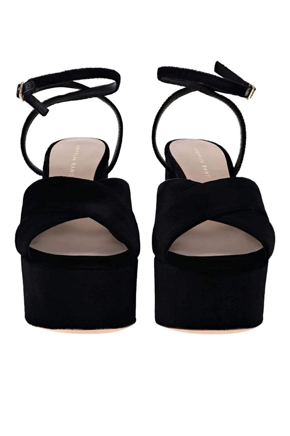 Loretta Black Velvet Platform Sandal