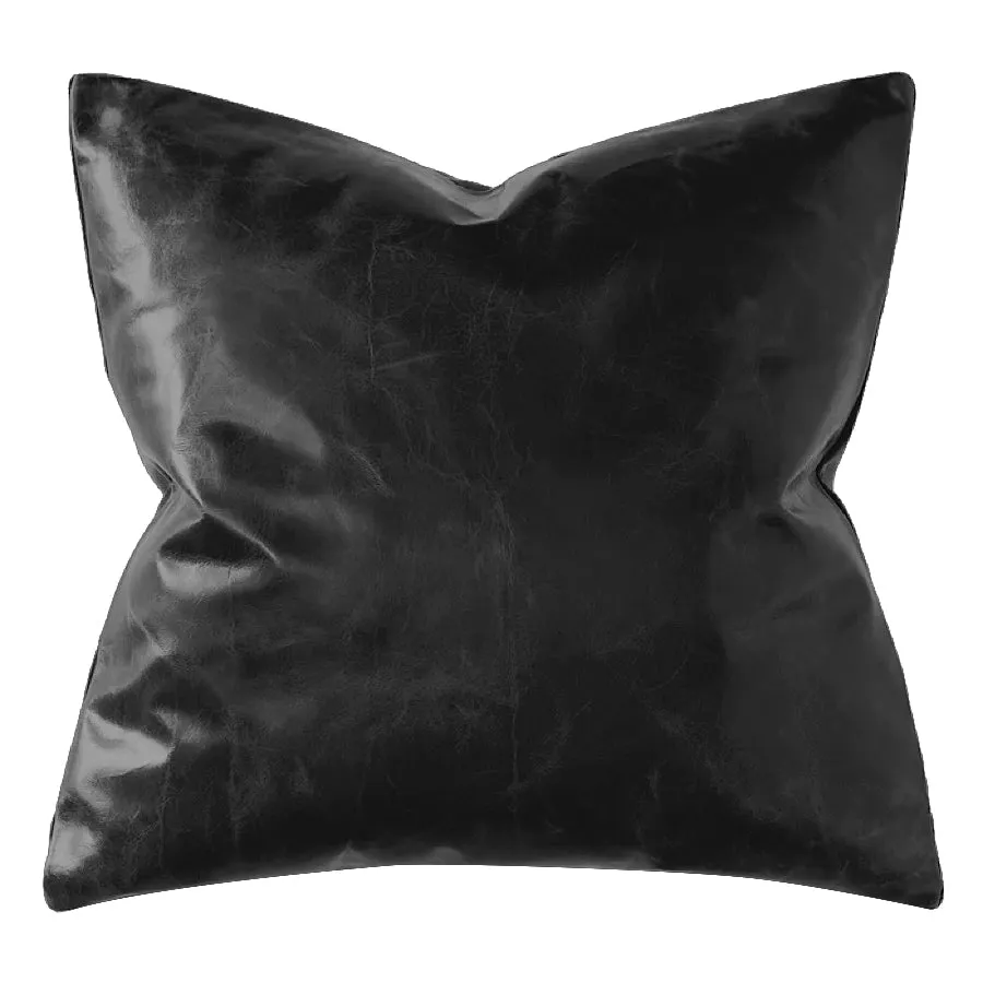 Lotta Pieces | Lavish Calfskin Leather Square Throw Pillow