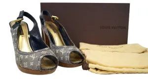 LOUIS VUITTON Monogram Idylle Slingback Heel Open Pumps - Sale