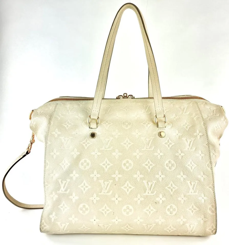 Louis Vuitton Neige Ivory Empreinte Leather Lumineuse PM 2way Bag 29LV713
