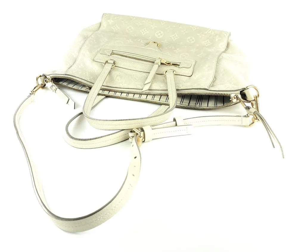 Louis Vuitton Neige Ivory Empreinte Leather Lumineuse PM 2way Bag 29LV713