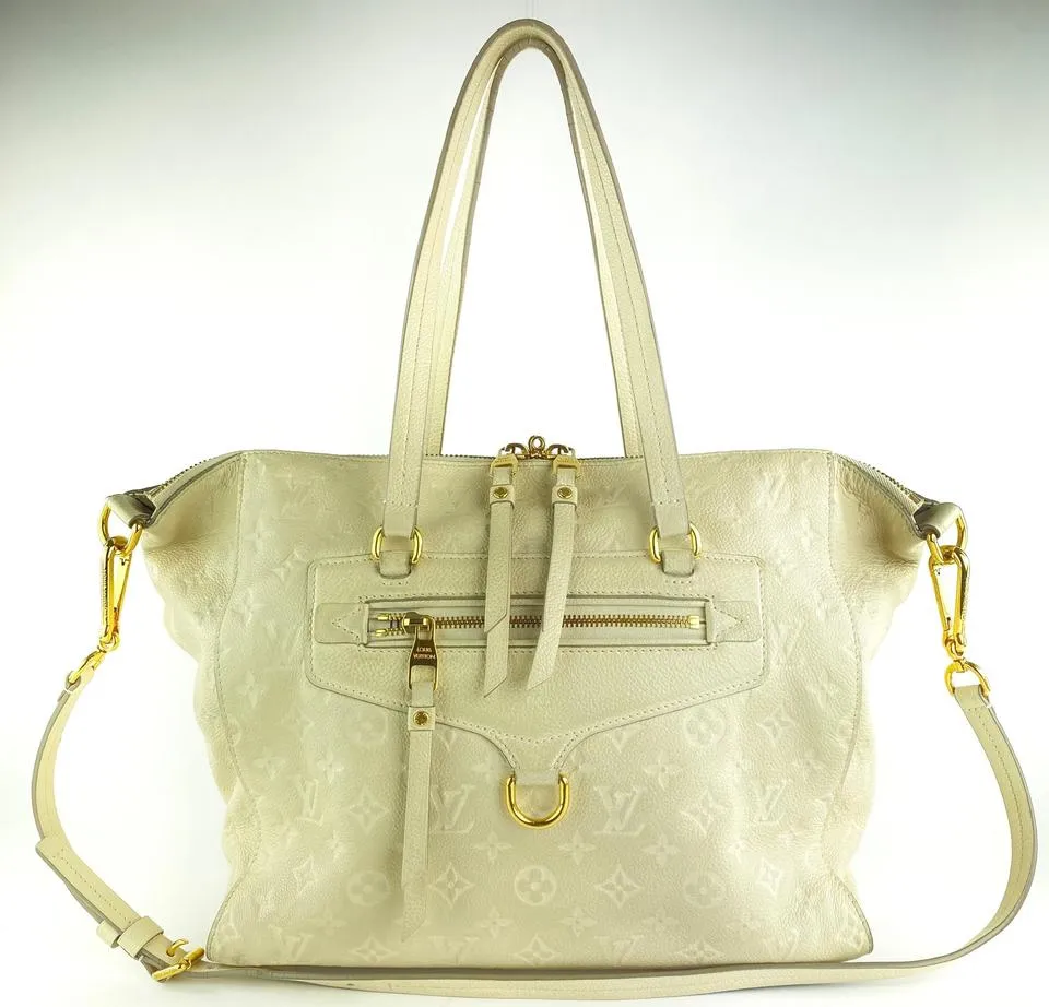 Louis Vuitton Neige Ivory Empreinte Leather Lumineuse PM 2way Bag 29LV713
