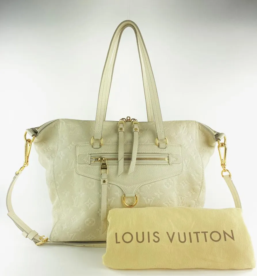 Louis Vuitton Neige Ivory Empreinte Leather Lumineuse PM 2way Bag 29LV713