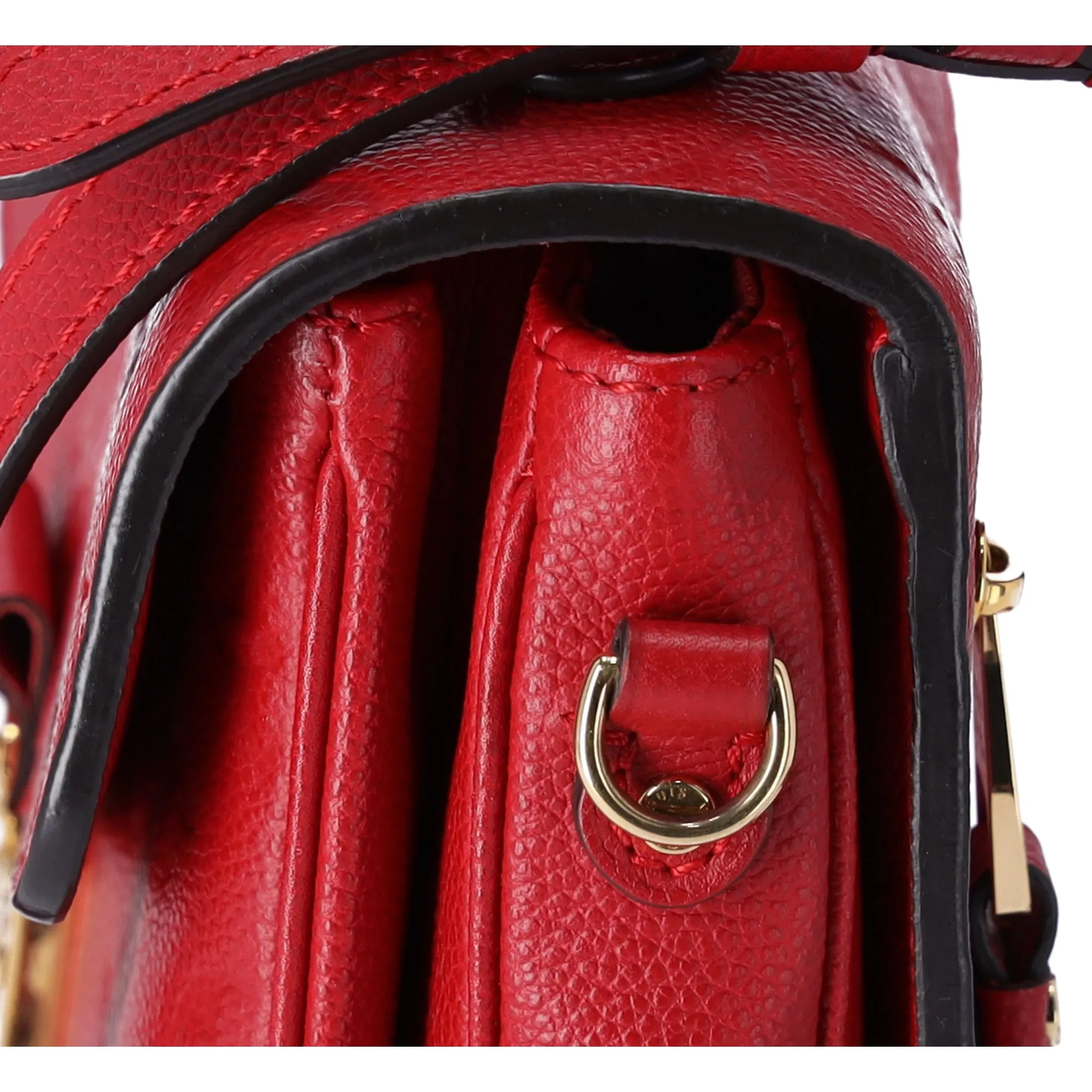 Louis Vuitton Pochette Metis MM Monogram Empreinte Handbag Scarlet Red M44155