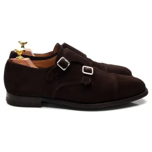 'Lowndes 4' Dark Brown Suede Double Monk Strap UK 7.5 E