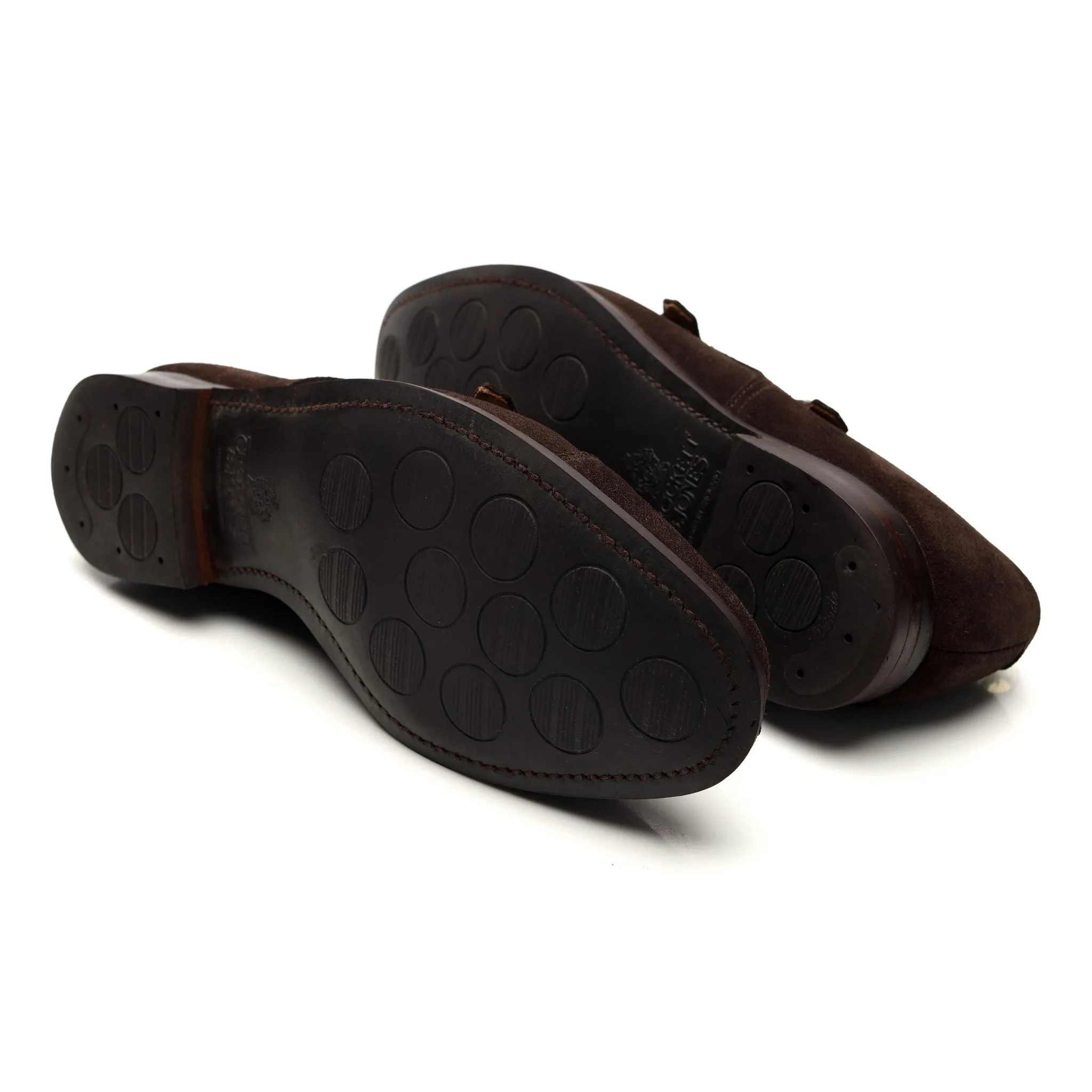 'Lowndes 4' Dark Brown Suede Double Monk Strap UK 7.5 E