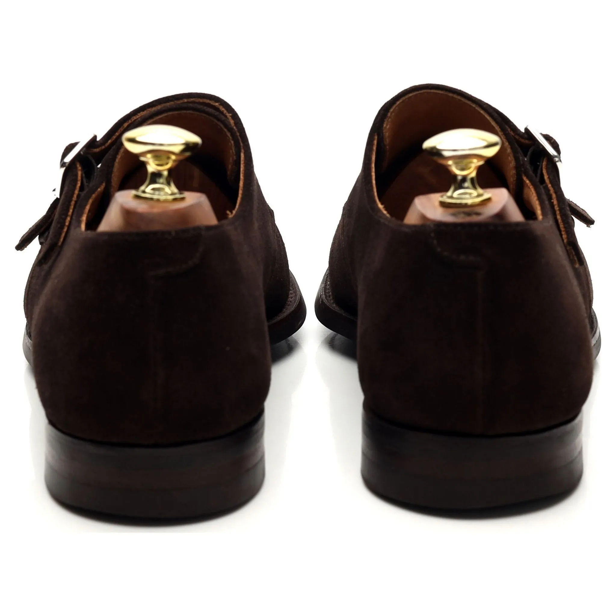 'Lowndes 4' Dark Brown Suede Double Monk Strap UK 7.5 E