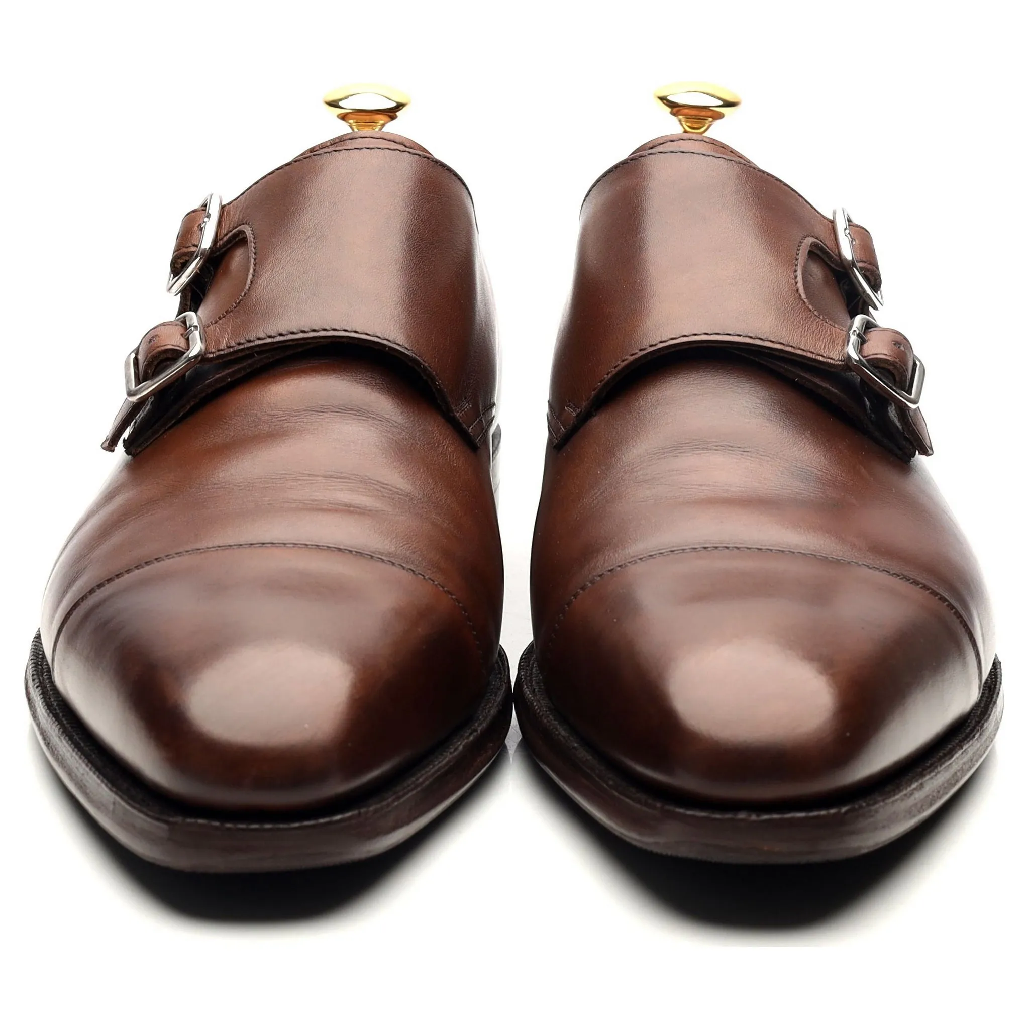 'Lowndes' Dark Brown Leather Double Monk Strap UK 9.5 E