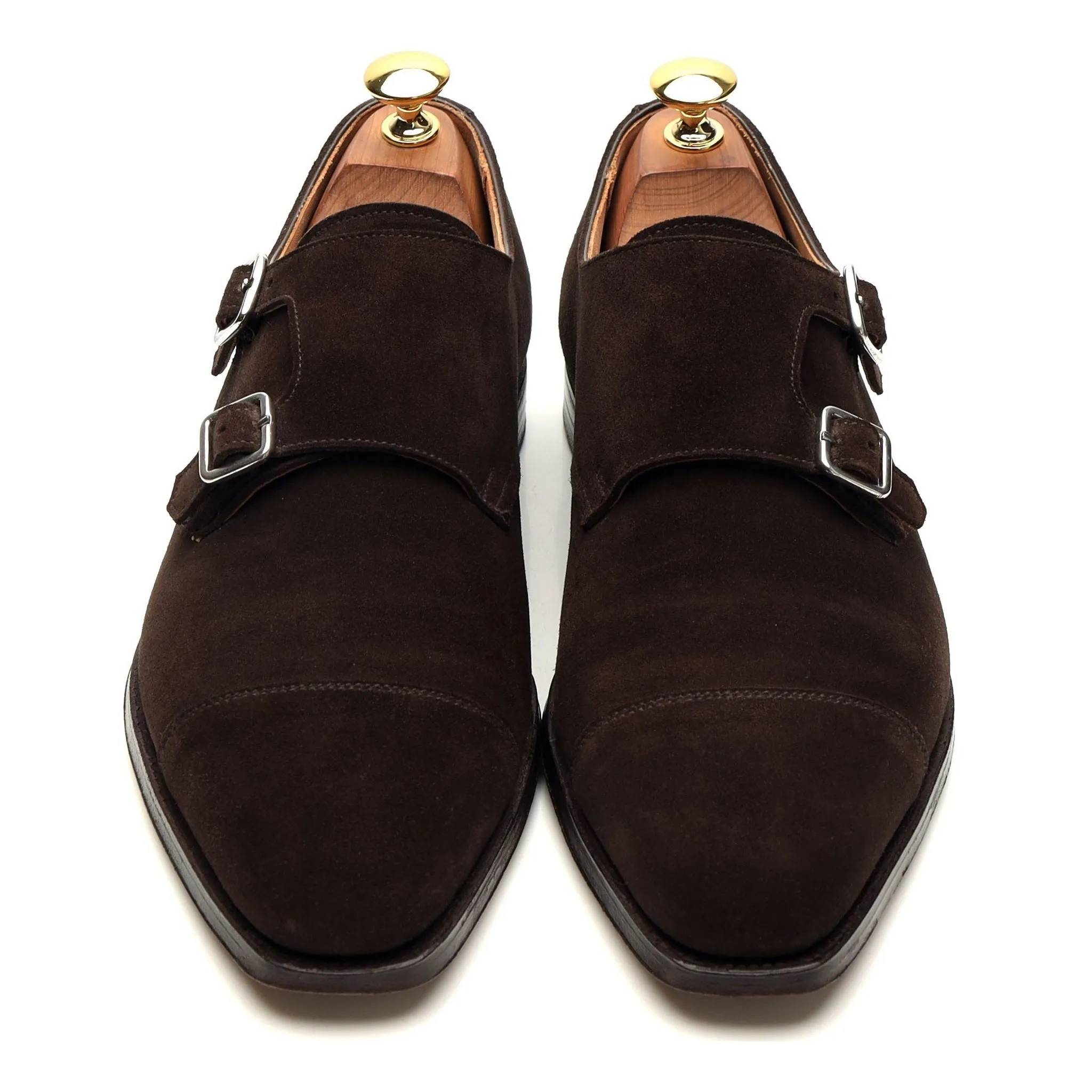 'Lowndes' Dark Brown Suede Monk Strap UK 6.5 E