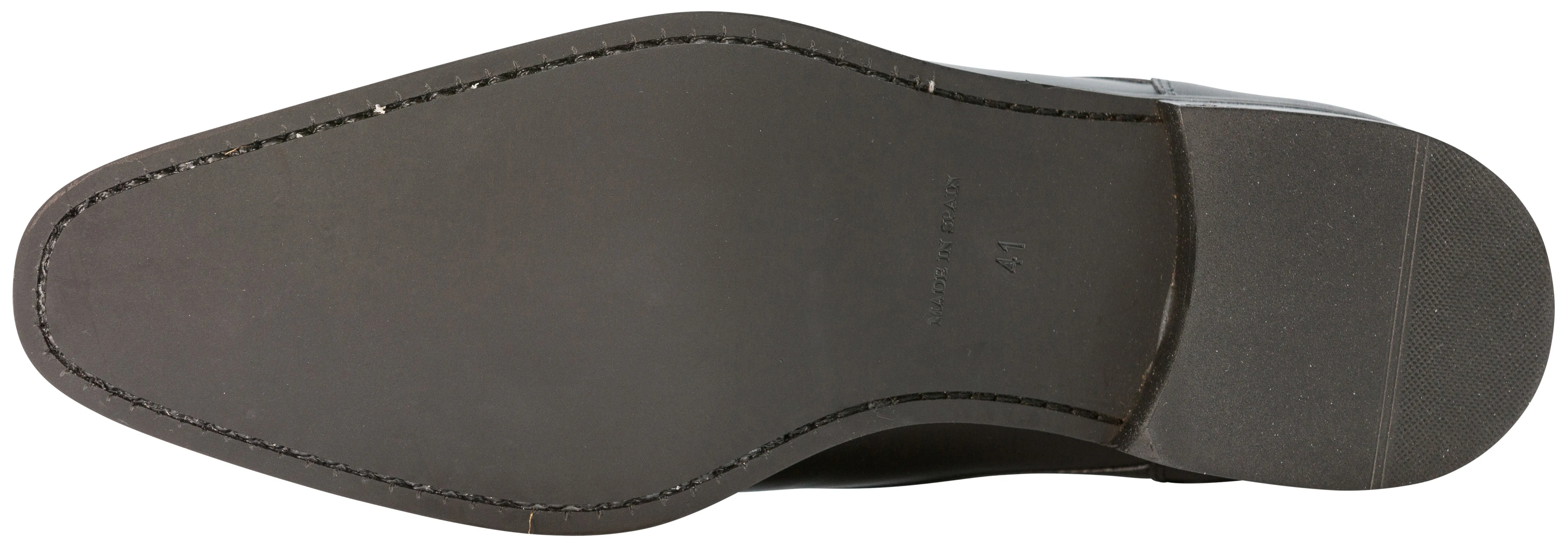Luciana Men's Black Leather Monk Strap Apron Toe 21052