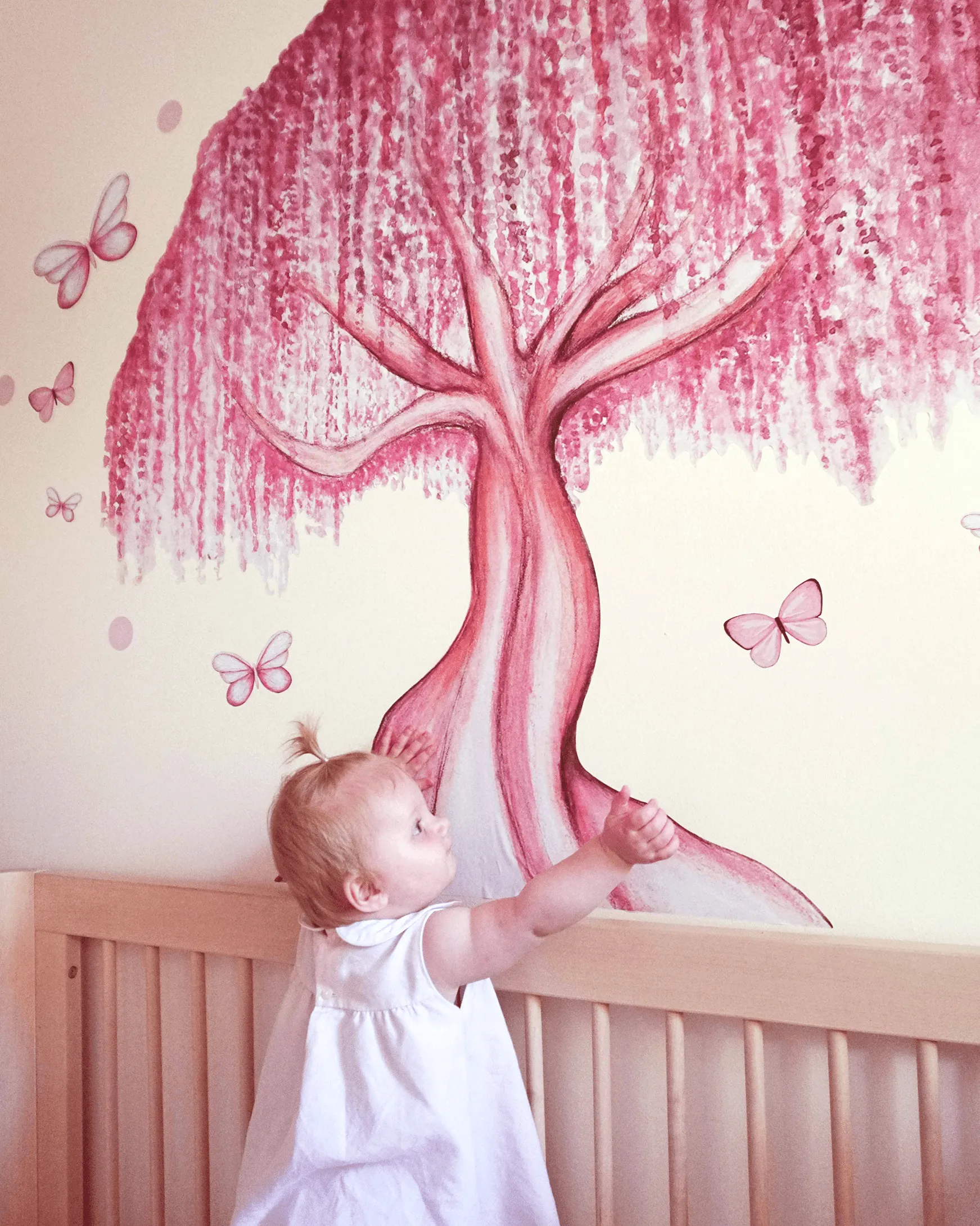 Magic Fairy Tree Australian Design Hand Painted Peel & Stick, Removable Wall Decal. Nursery, Kids Playroom, Kids Teens Bedroom