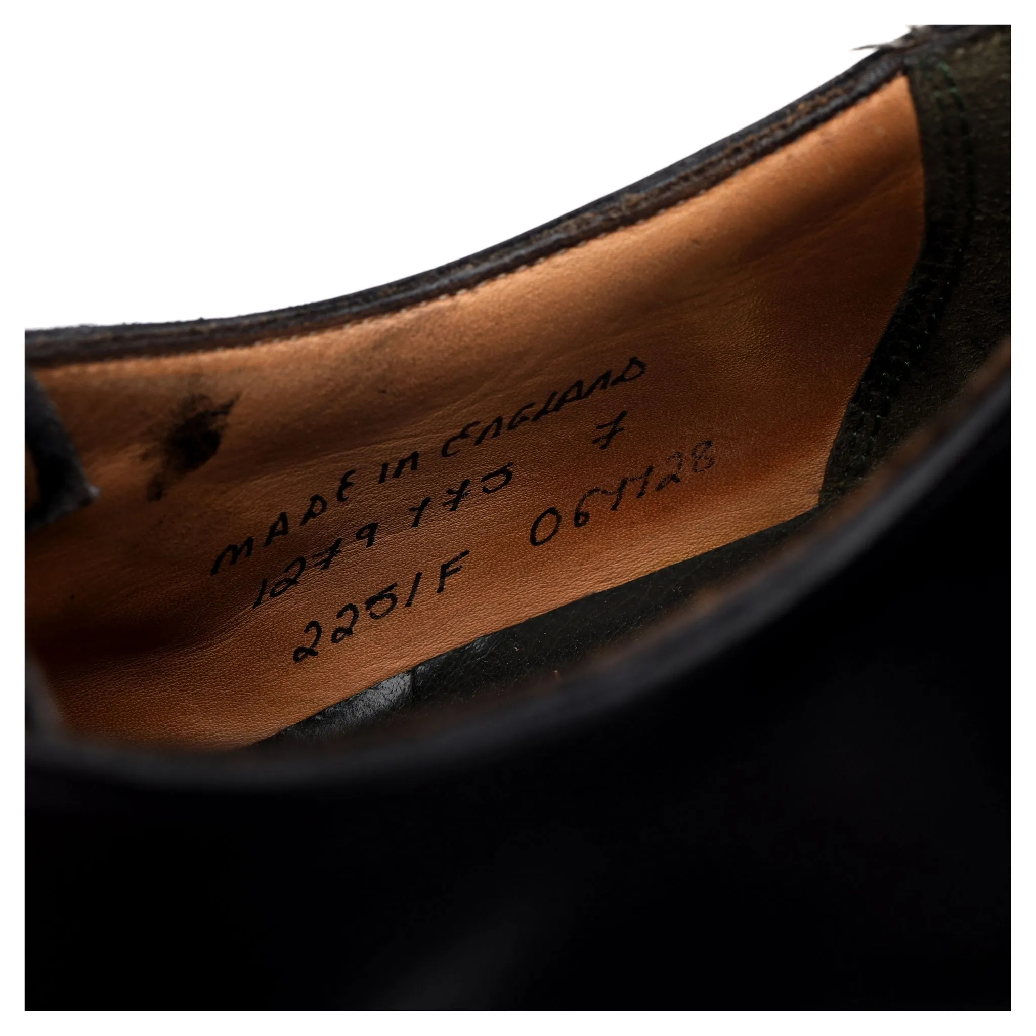 M&S Black Leather Monk Strap UK 7 F