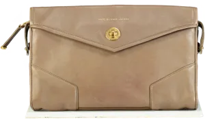 Marc by Marc Jacobs Taupe Leather Oversize clutch bag