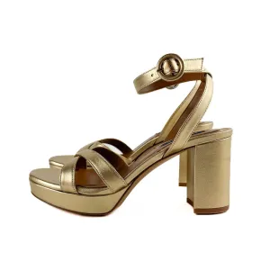 Margaux - The Platform Sandal (Gold Nappa)