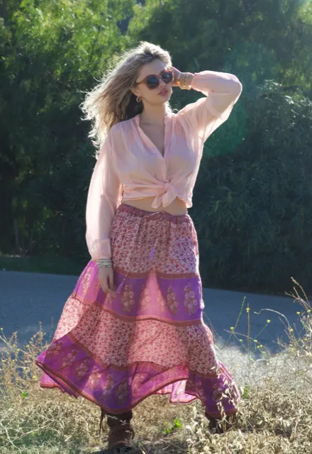 Marilou Printed Maxi Skirt Pink