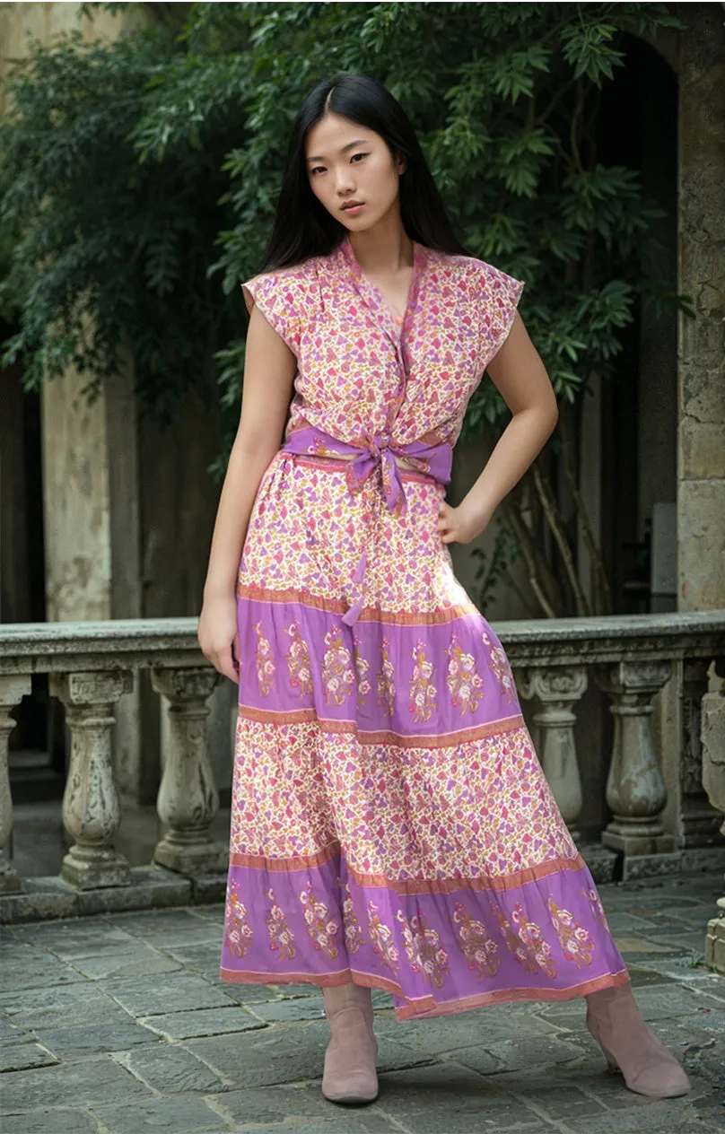 Marilou Printed Maxi Skirt Pink