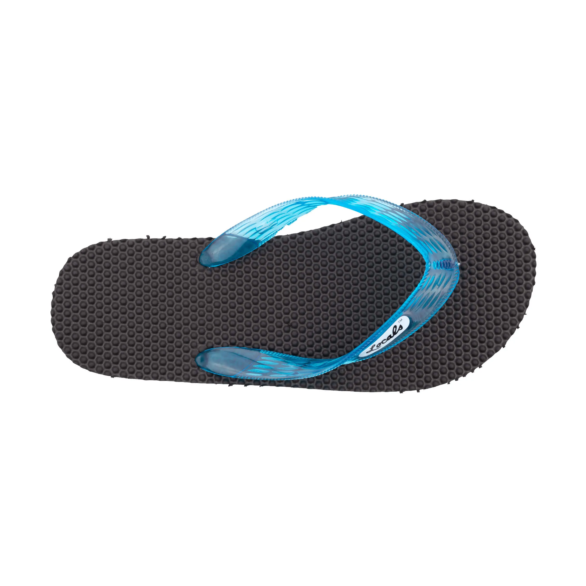 Massage Women's Translucent Turquoise Strap Slippah