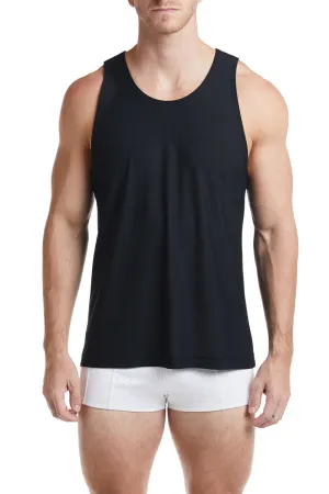 MAXIMUS - Black Tricot Mesh Sport Tank