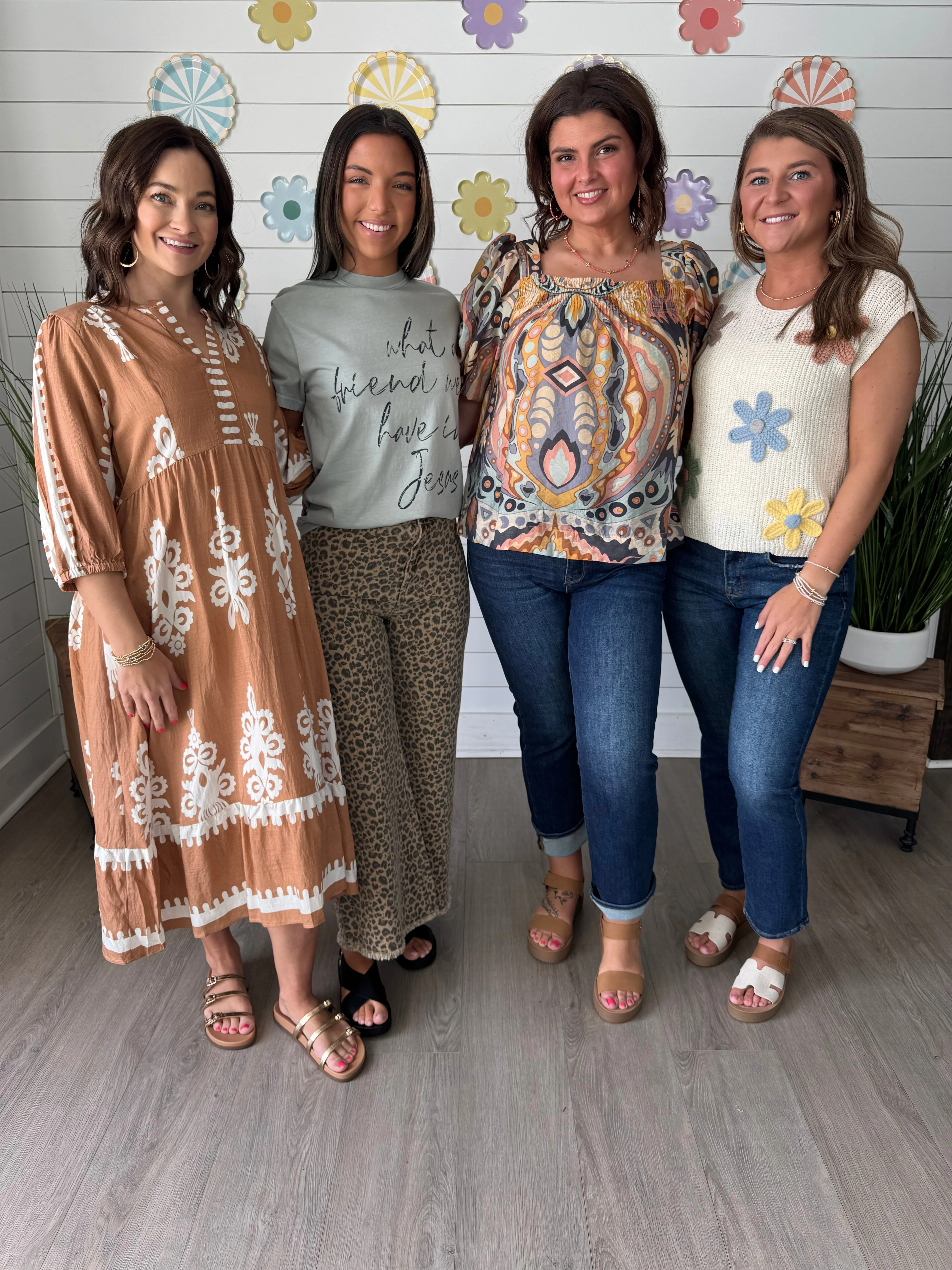 Maya Printed Midi • Sunbaked Tan