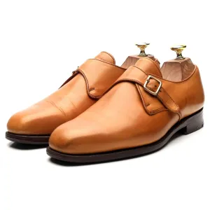 'Mayfair' Tan Brown Leather Monk Strap UK 6