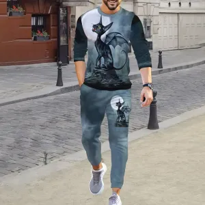 Men's 3D Printed Casual Sportswear Set