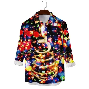 Men's Casual Printed Long Sleeve Shirt 2311000065